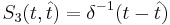 S_3(t, \hat{t}) = \delta^{-1}(t - \hat{t})